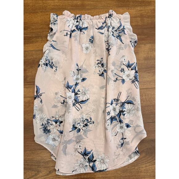 MISA Los Angeles Veneda Pink Floral Sleeveless Ruffle Top size XS - Picture 4 of 8